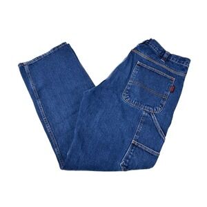 Wolverine Carpenter Dungaree Blue Jeans Mens 38x32  (FITS  39" x 31.5")
